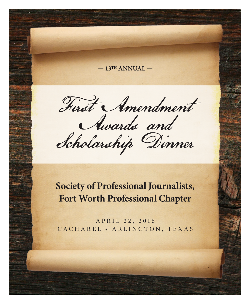 First Amendment Awards and Scholarship Dinner