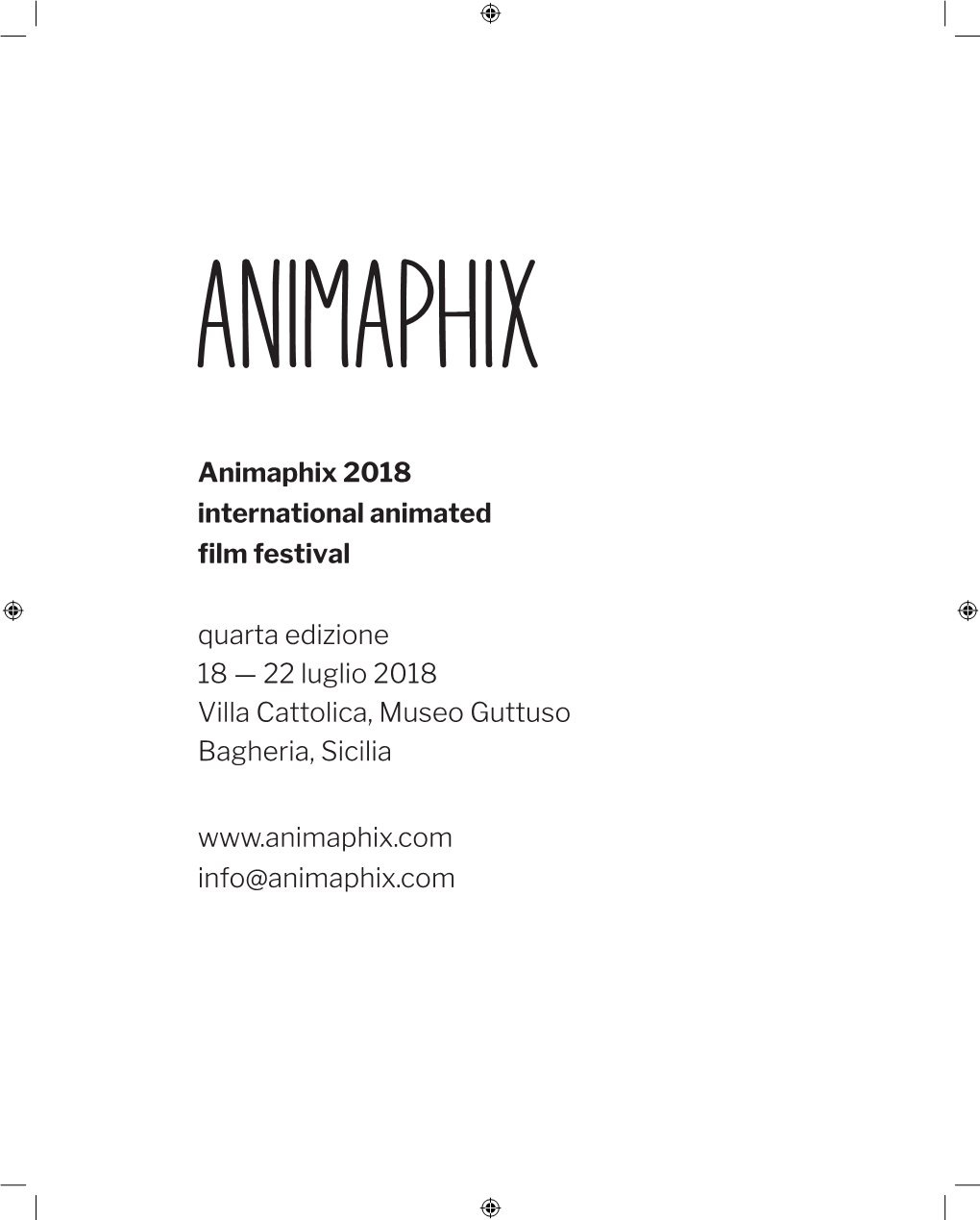 Animaphix 2018 International Animated Film Festival Quarta