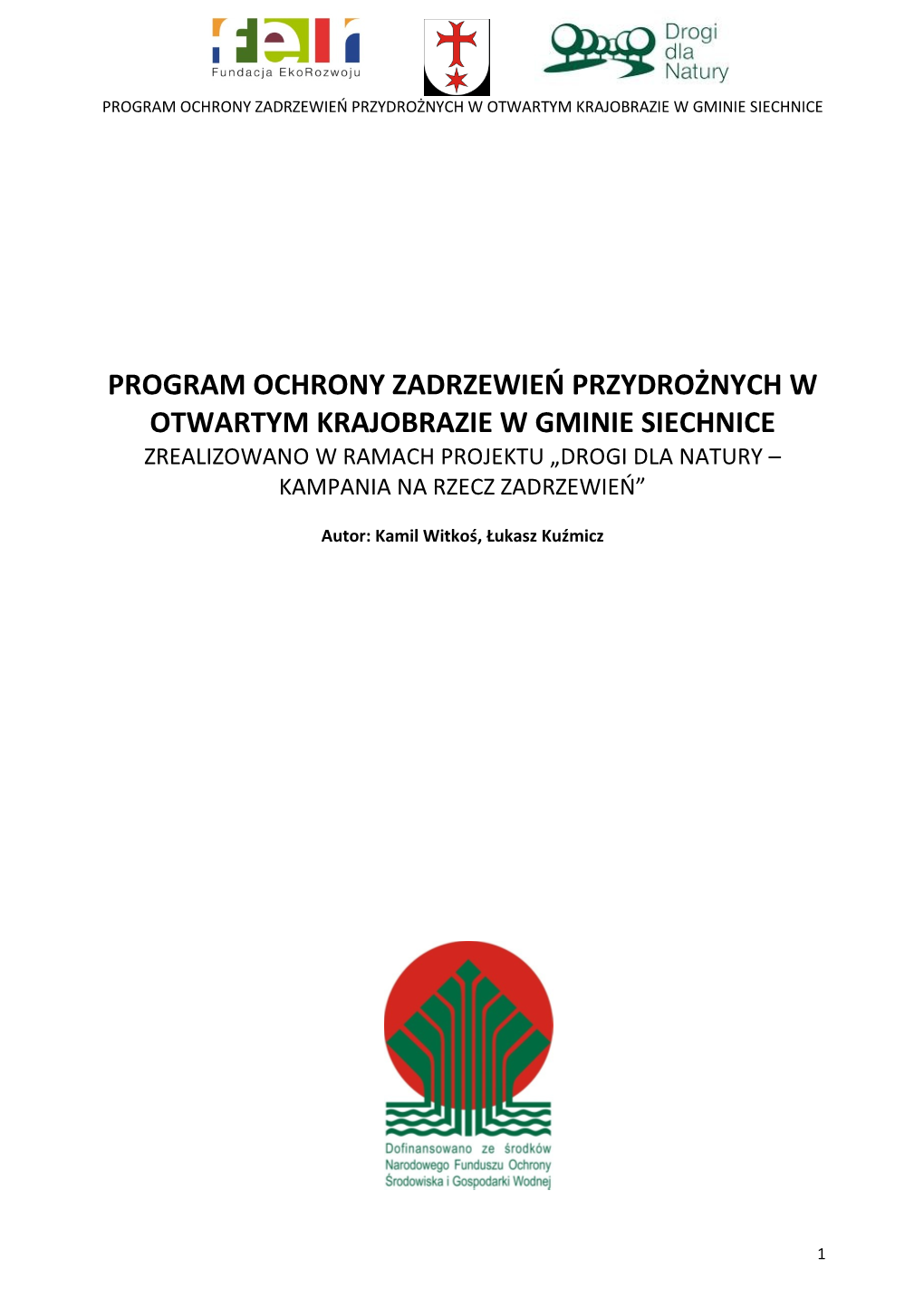 Program Ochrony Zadrzewień Przydrożnych W Otwartym Krajobrazie W Gminie Siechnice