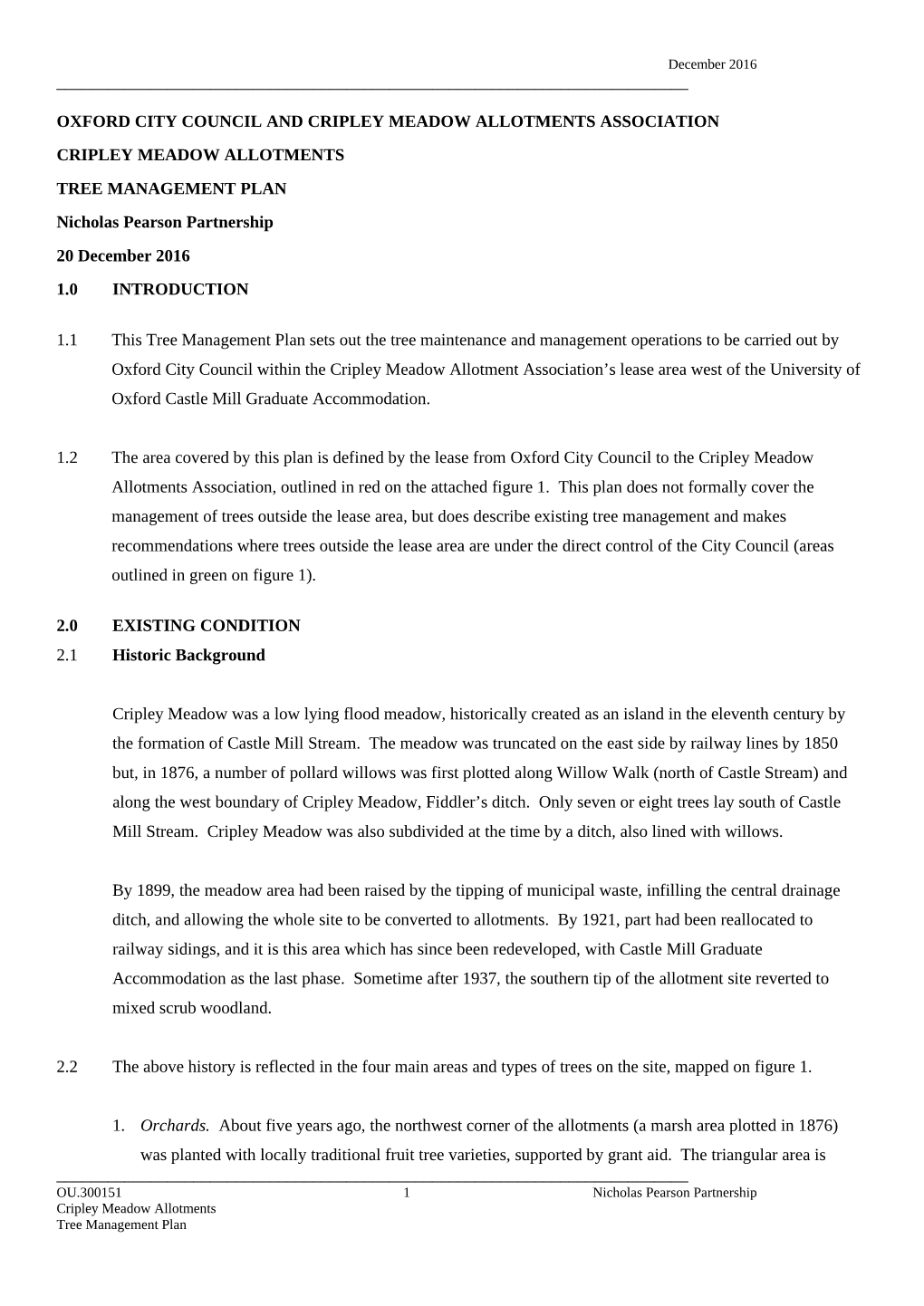 Oxford City Council and Cripley Meadow Allotments