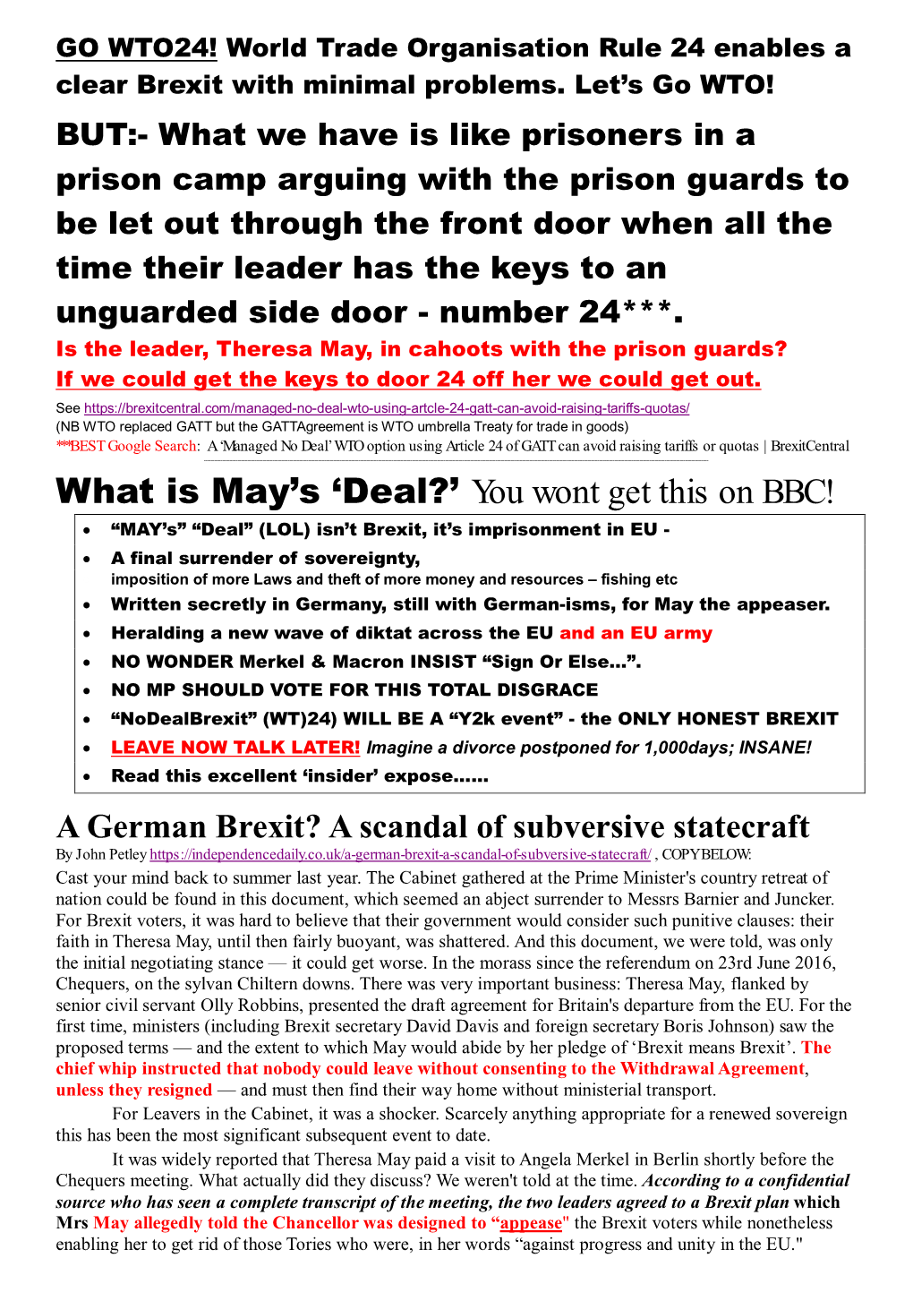 What Is May's 'Deal?' You Wont Get This on BBC!