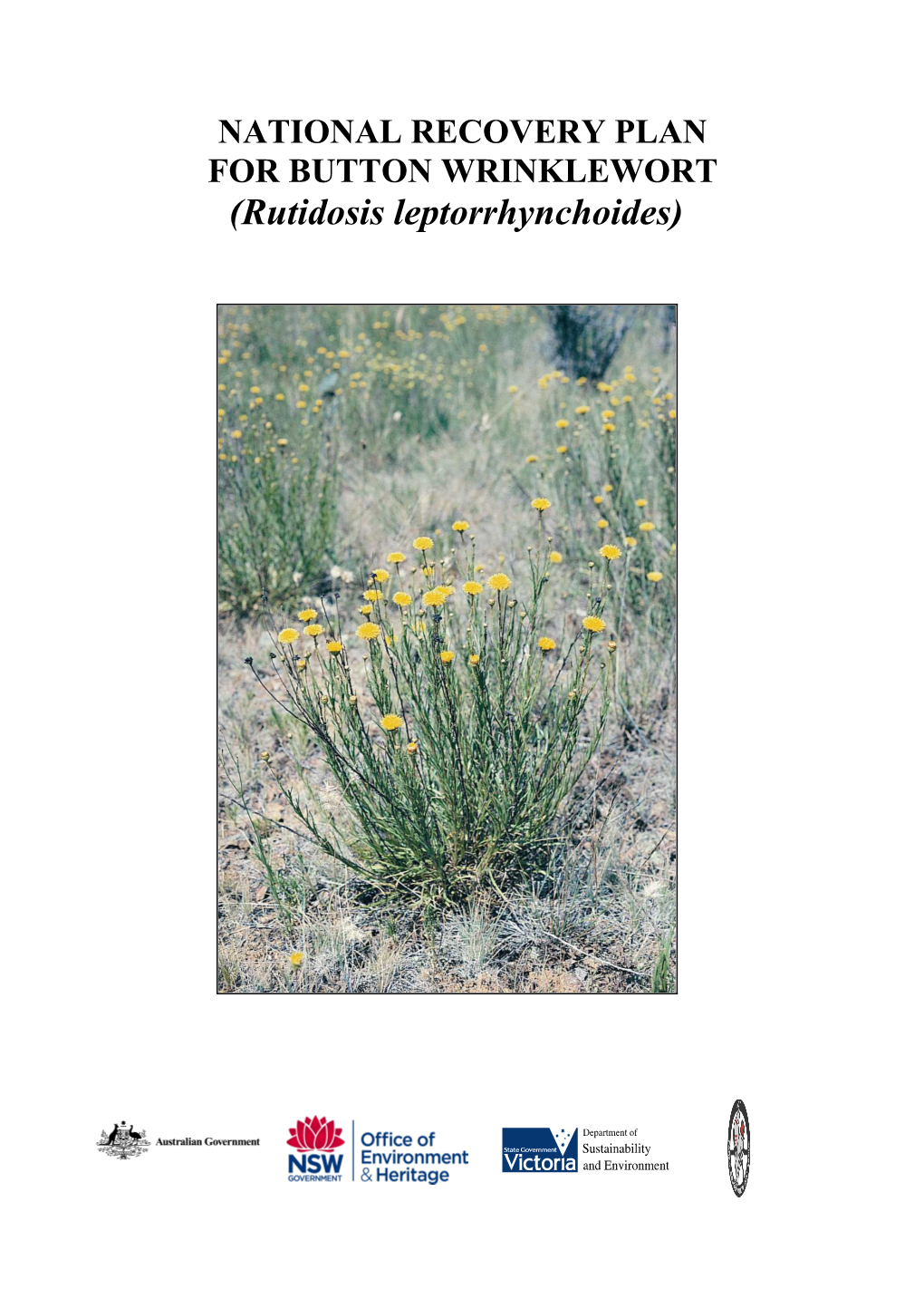 National Recovery Plan for Button Wrinklewort (Rutidosis Leptorrhynchoides)