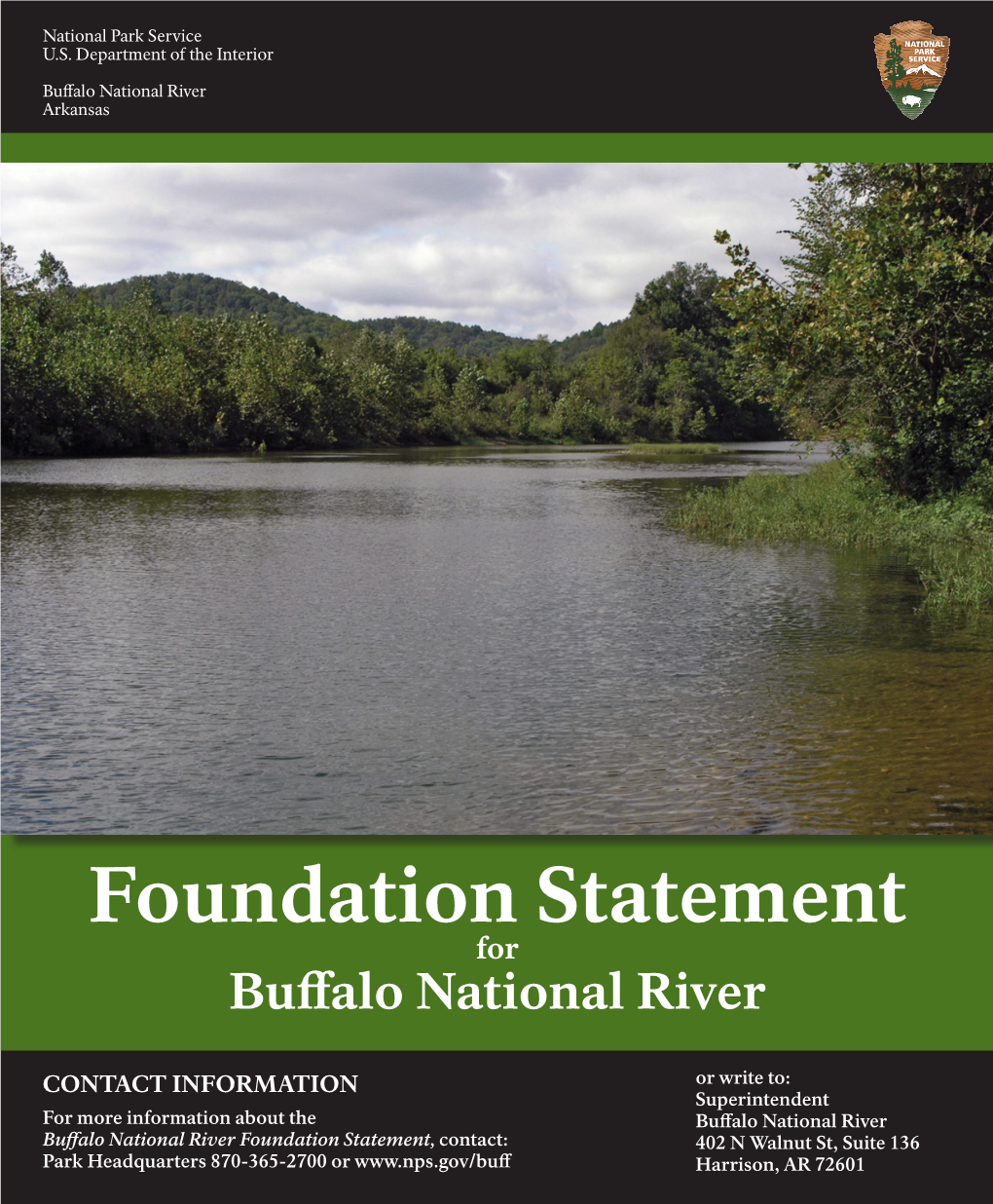 Foundation Statement Overview, Buffalo National River, Arkansas