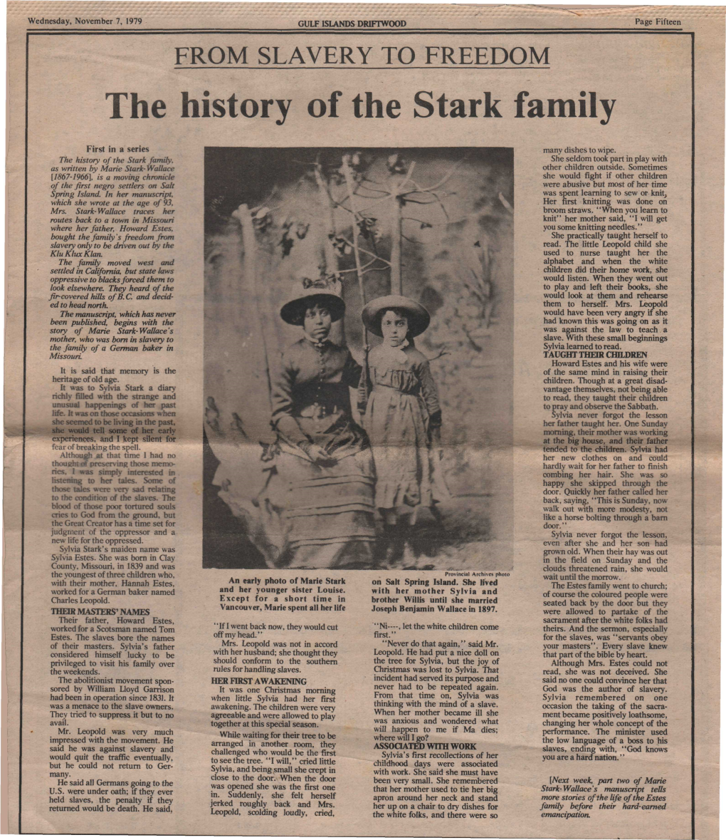 The History of the Stark Family