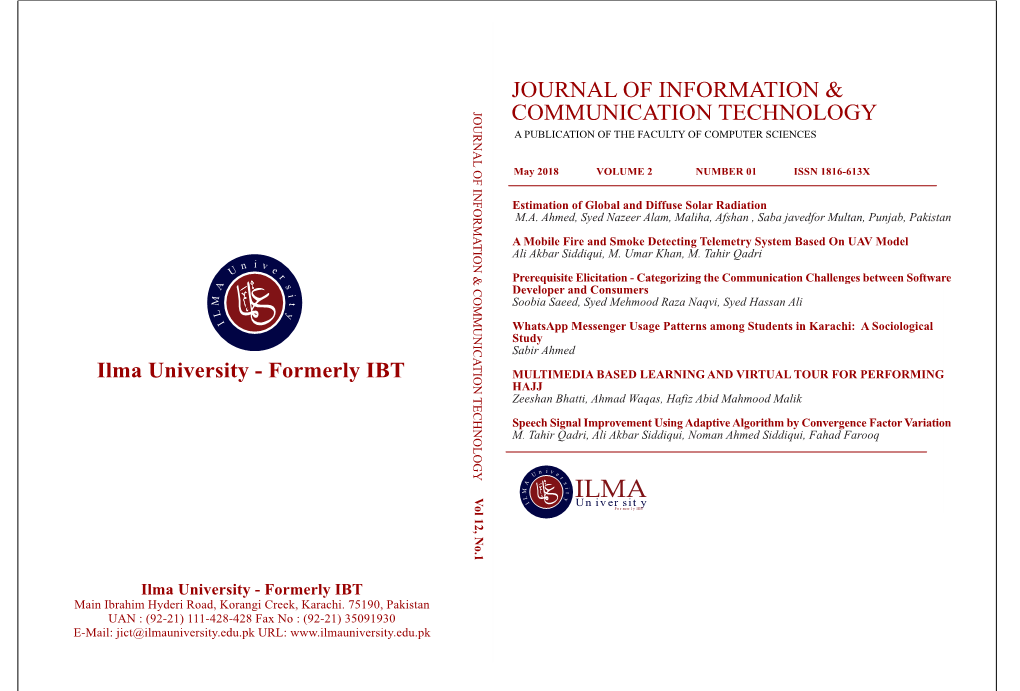 Journal of Information & Communication Technology