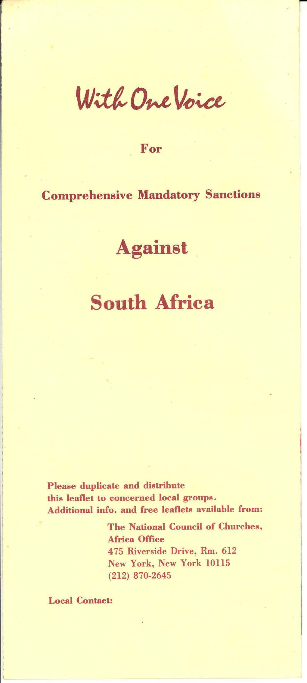 Against South Africa