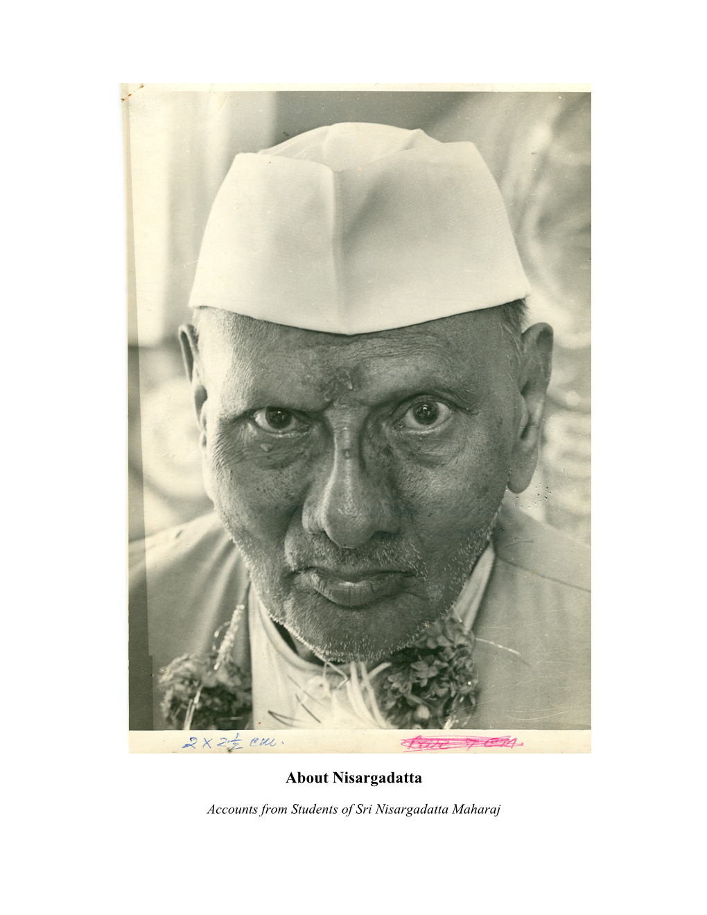 About Nisargadatta