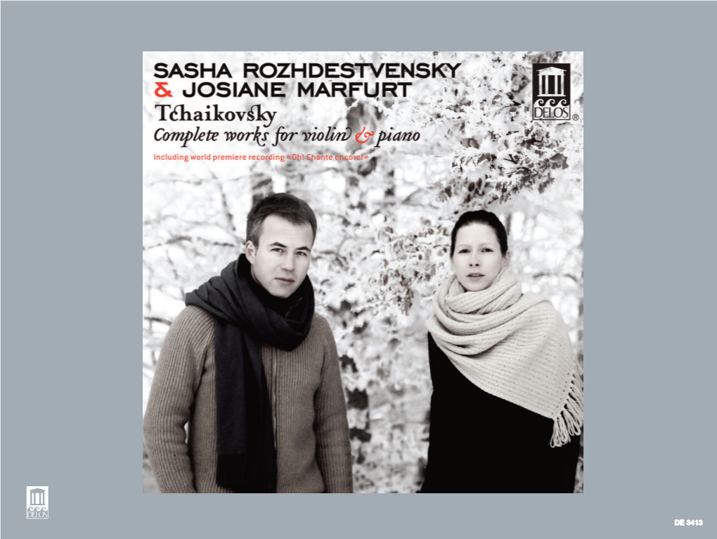 DE 3413 TCHAIKOVSKY: Complete Works for Violin & Piano