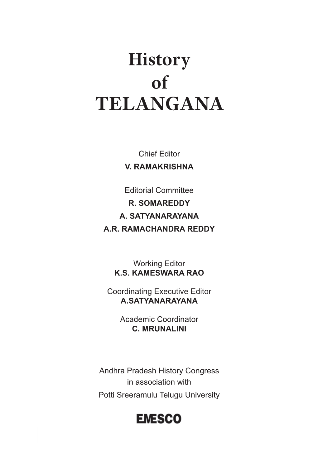 History of Telangana