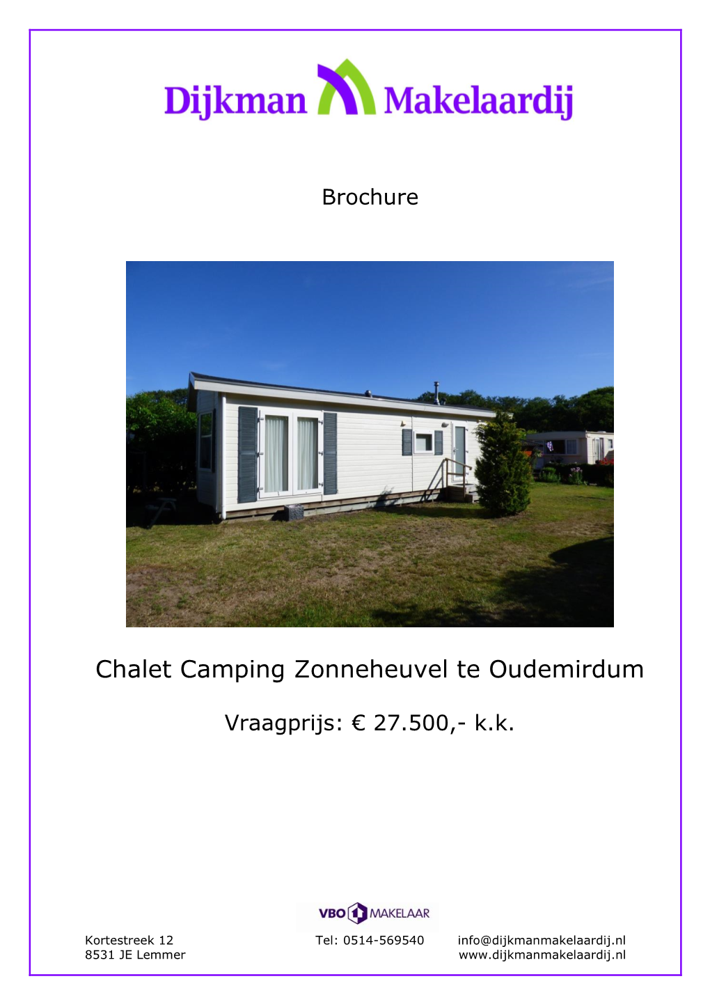 Chalet Camping Zonneheuvel Te Oudemirdum