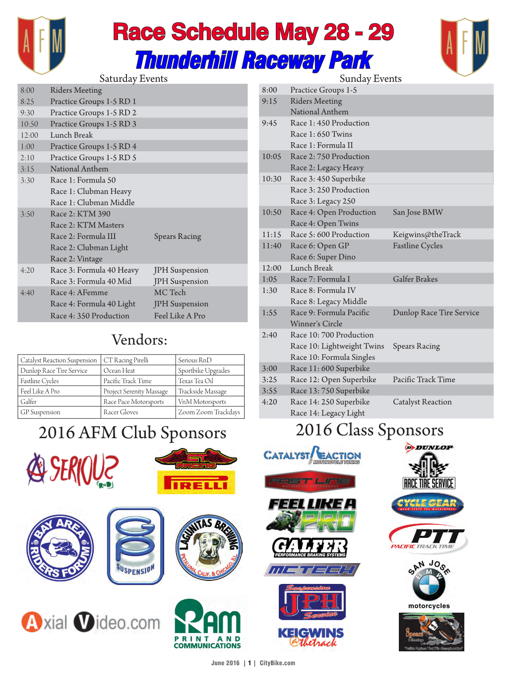 2016 Round 3 Race Weekend Program