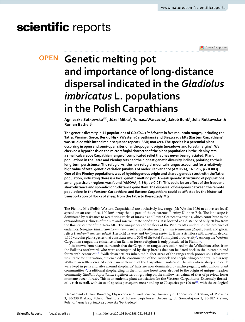 Genetic Melting Pot and Importance of Long-Distance Dispersal Indicated In