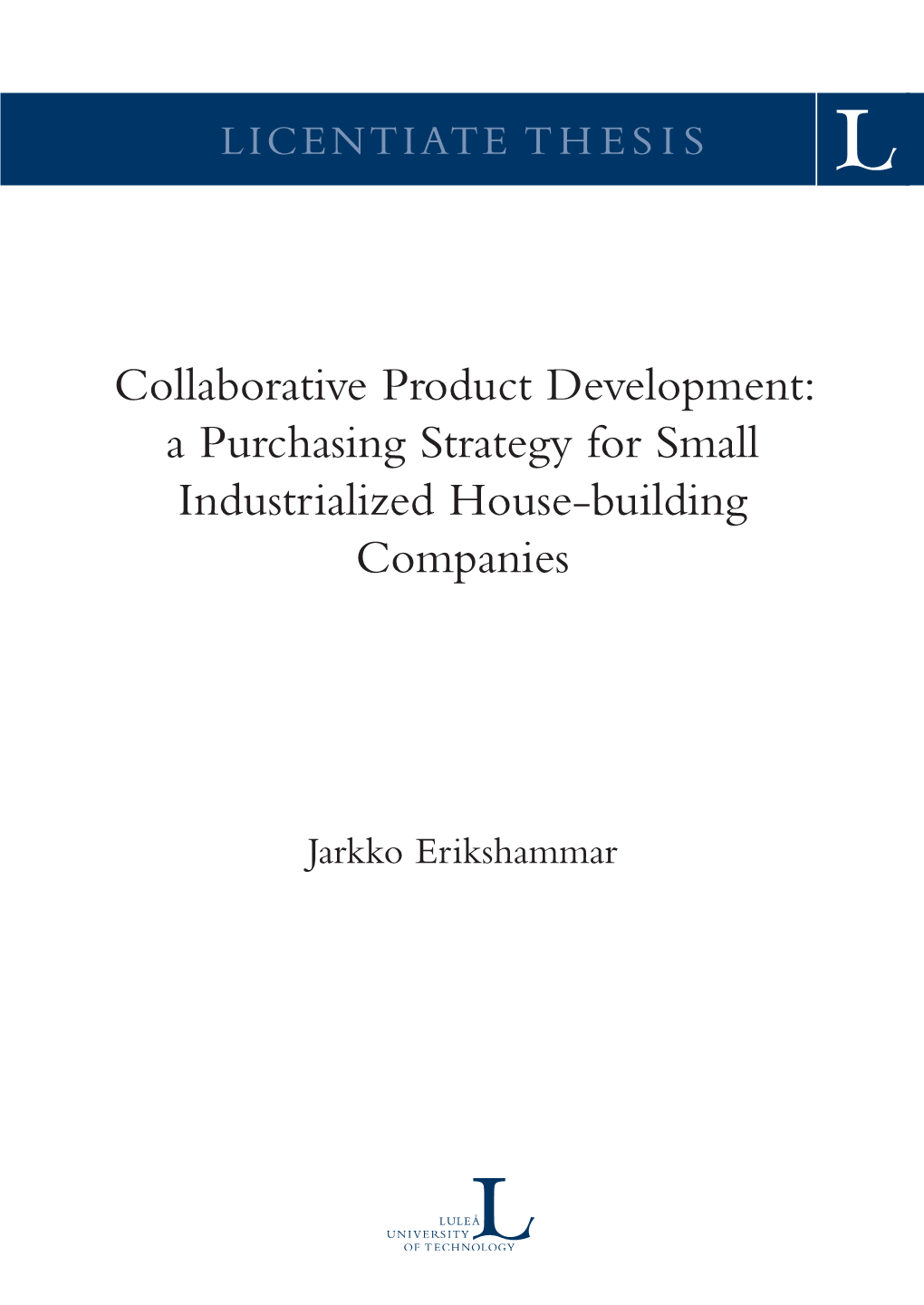 Collaborative Product Development