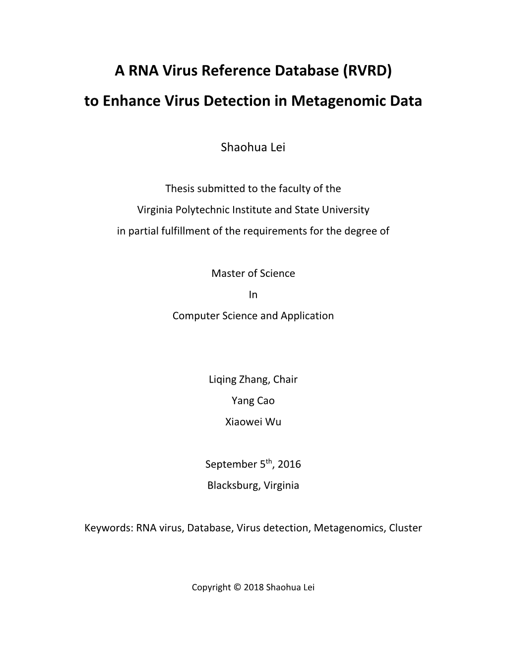 A RNA Virus Reference Database (RVRD) to Enhance Virus Detection in Metagenomic Data