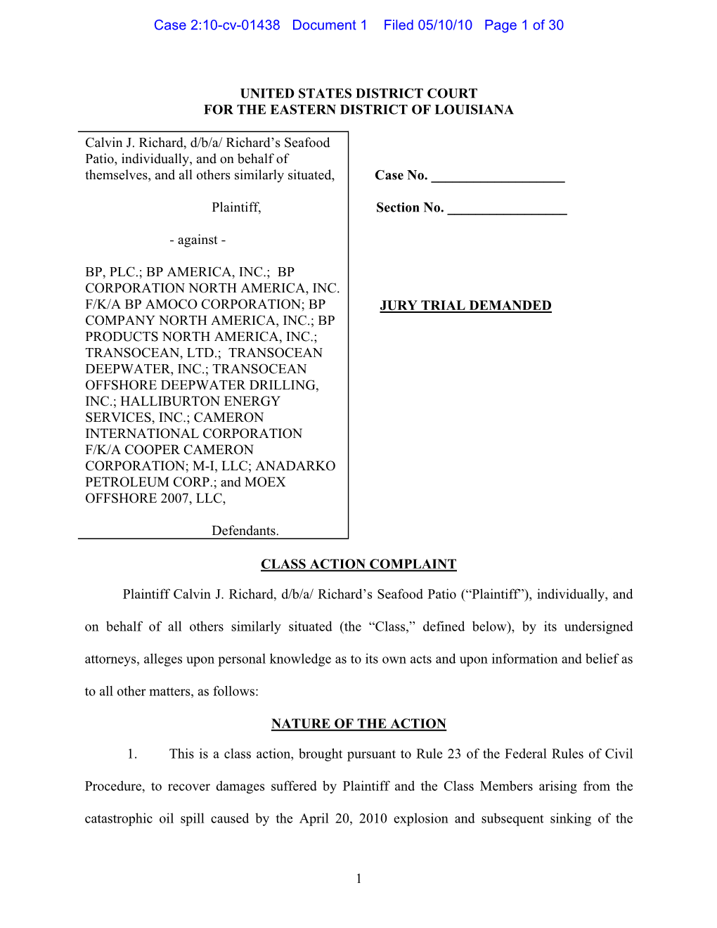 Case 2:10-Cv-01438 Document 1 Filed 05/10/10 Page 1 of 30