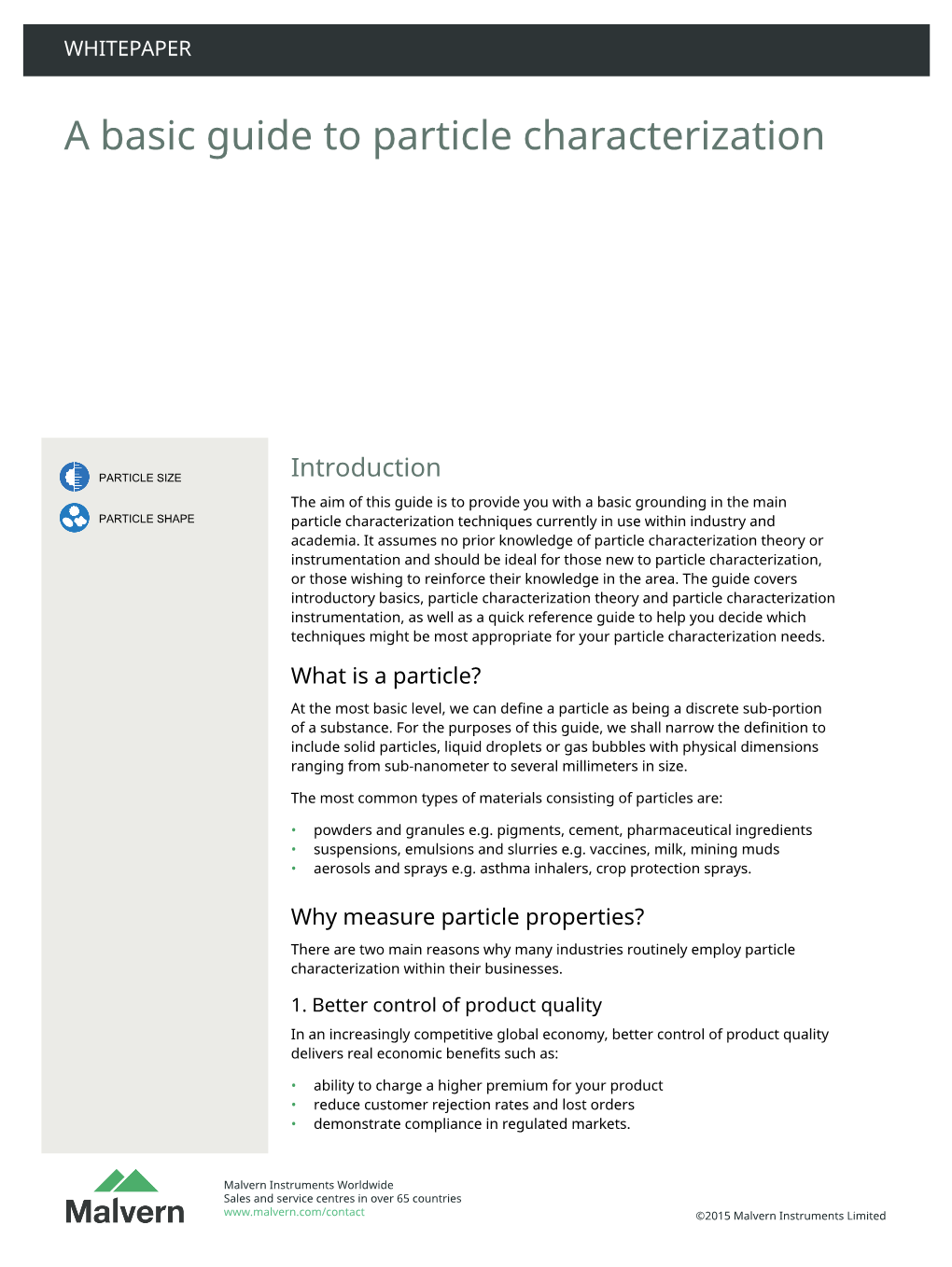 A Basic Guide to Particle Characterization