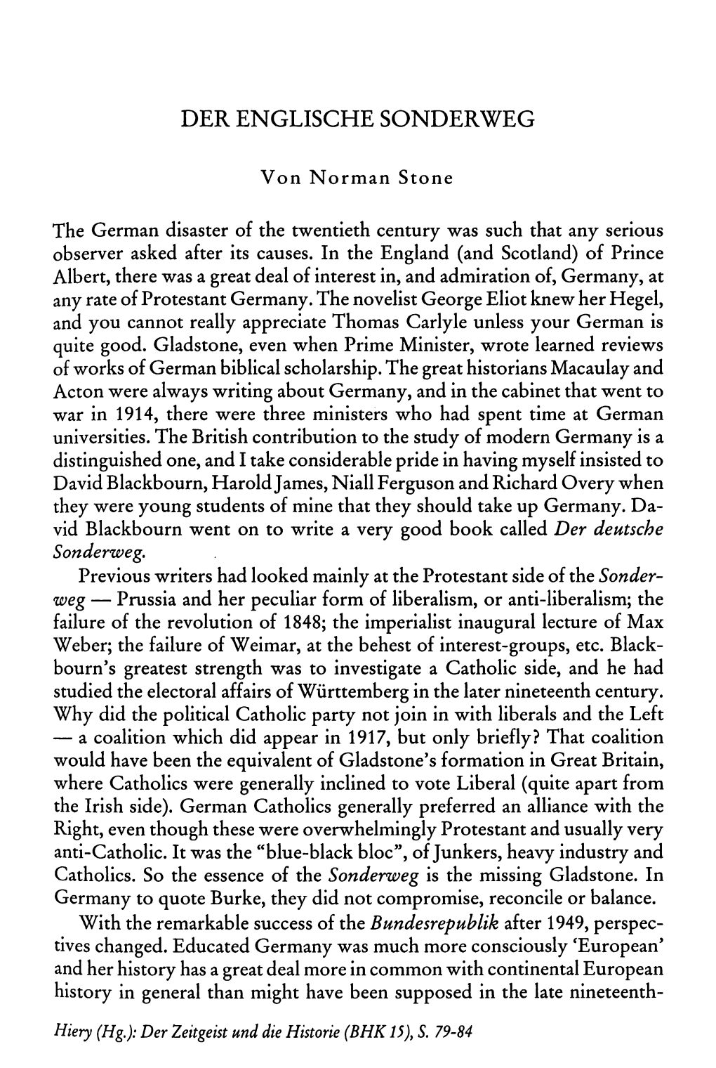 DER ENGLISCHE SONDERWEG Failure of the Revolution of 1848; the Imperialist Inaugural Lecture Of