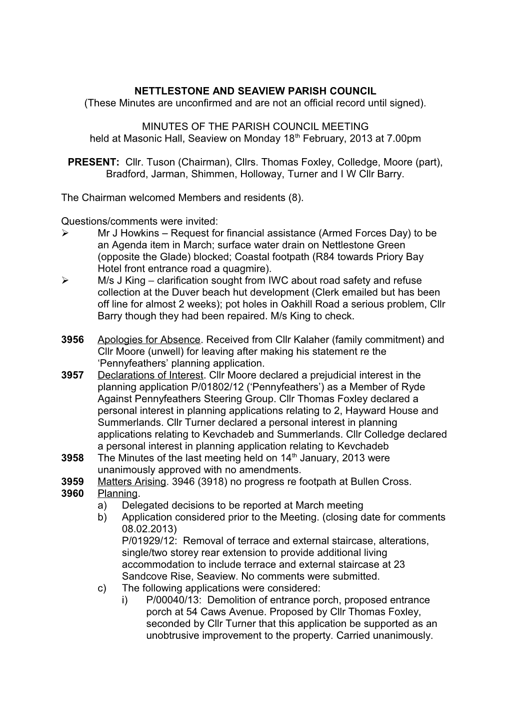 Nettlestone and Seaview Parish Council