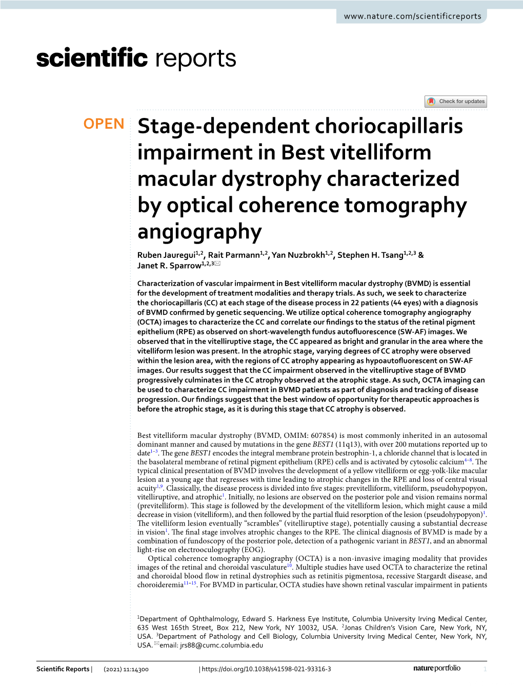 Stage-Dependent Choriocapillaris Impairment in Best Vitelliform