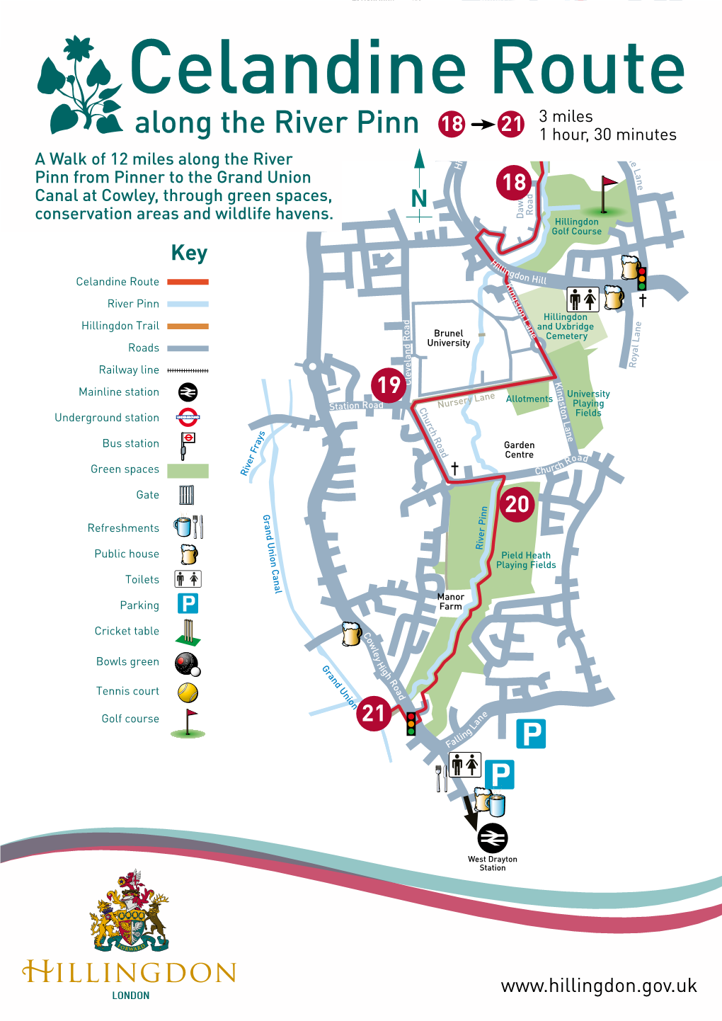 Celandine Route Ill Ing Don H Celandine Route K Ill I River Pinn N G S T River Pinn O Hillingdon Trail N L Hillingdon