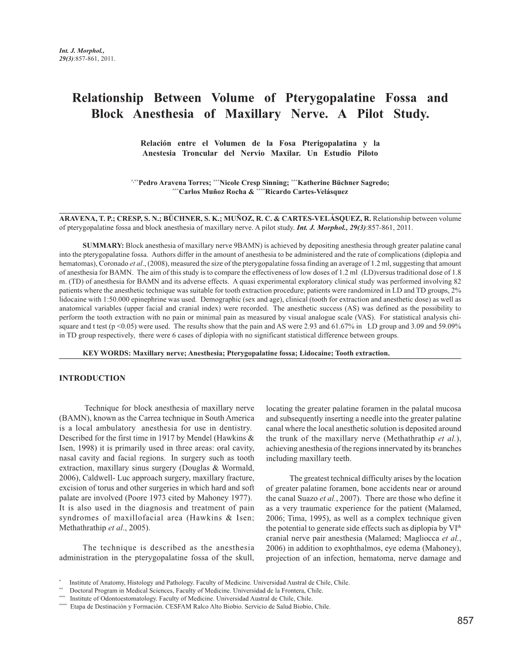 Relationship Between Volume of Pterygopalatine Fossa and Block Anesthesia of Maxillary Nerve