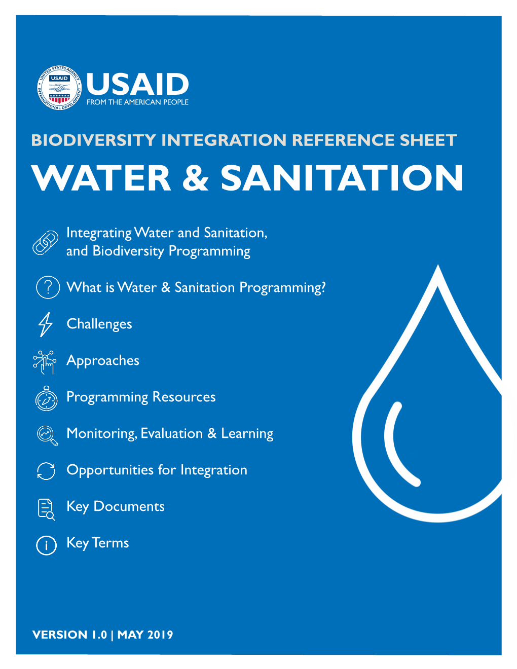 Biodiversity Integration Water Sanitation Reference Sheet