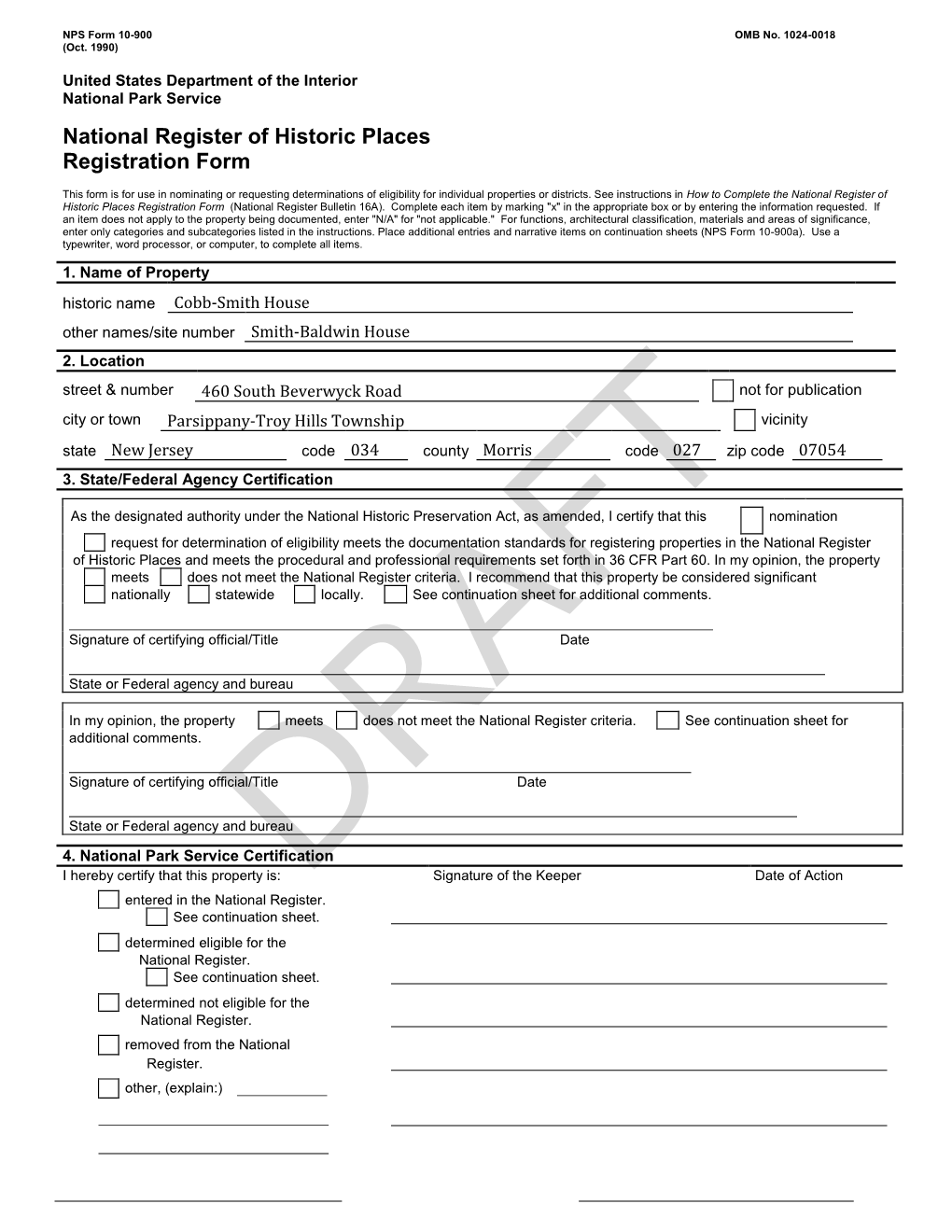 National Register of Historic Places Registration Form