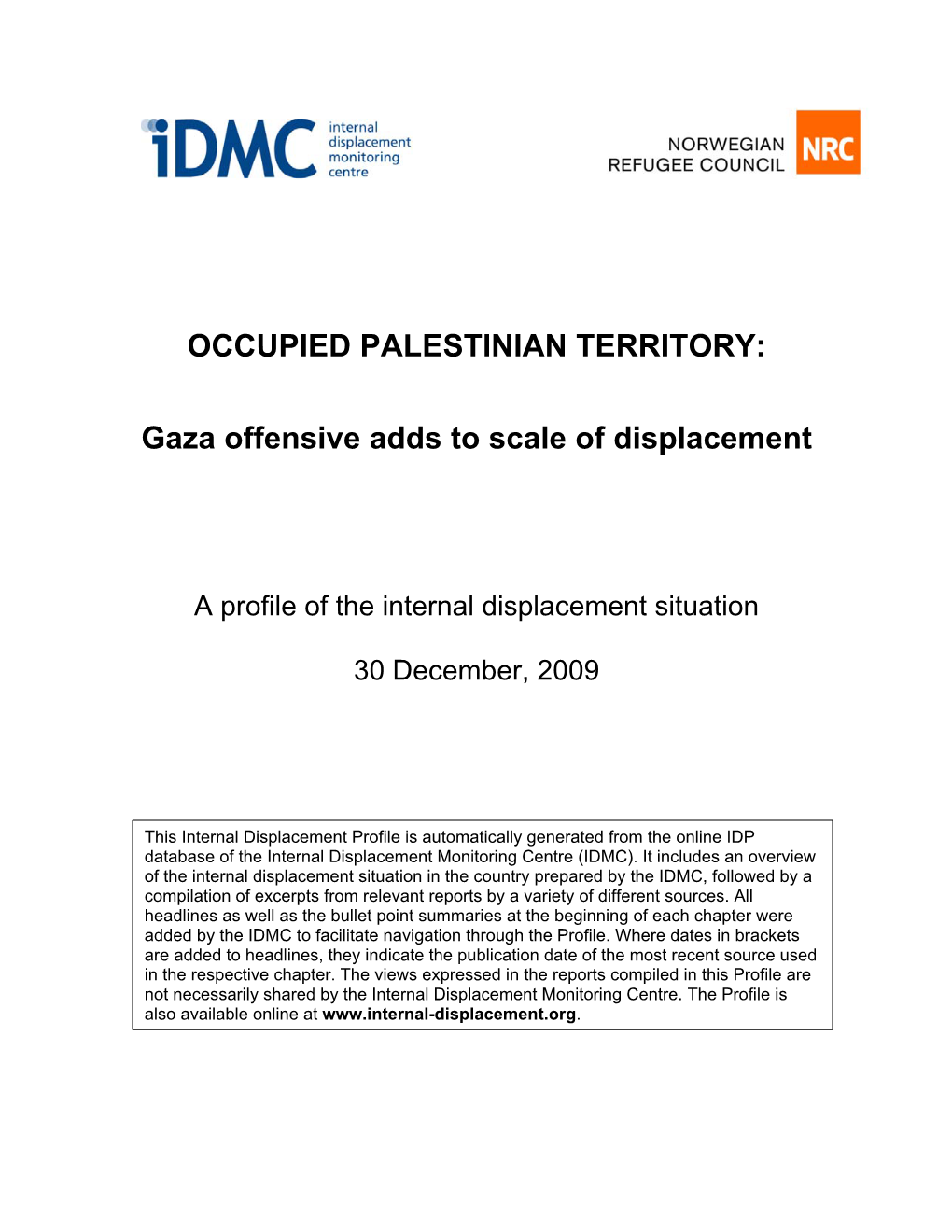 Occupied Palestinian Territory