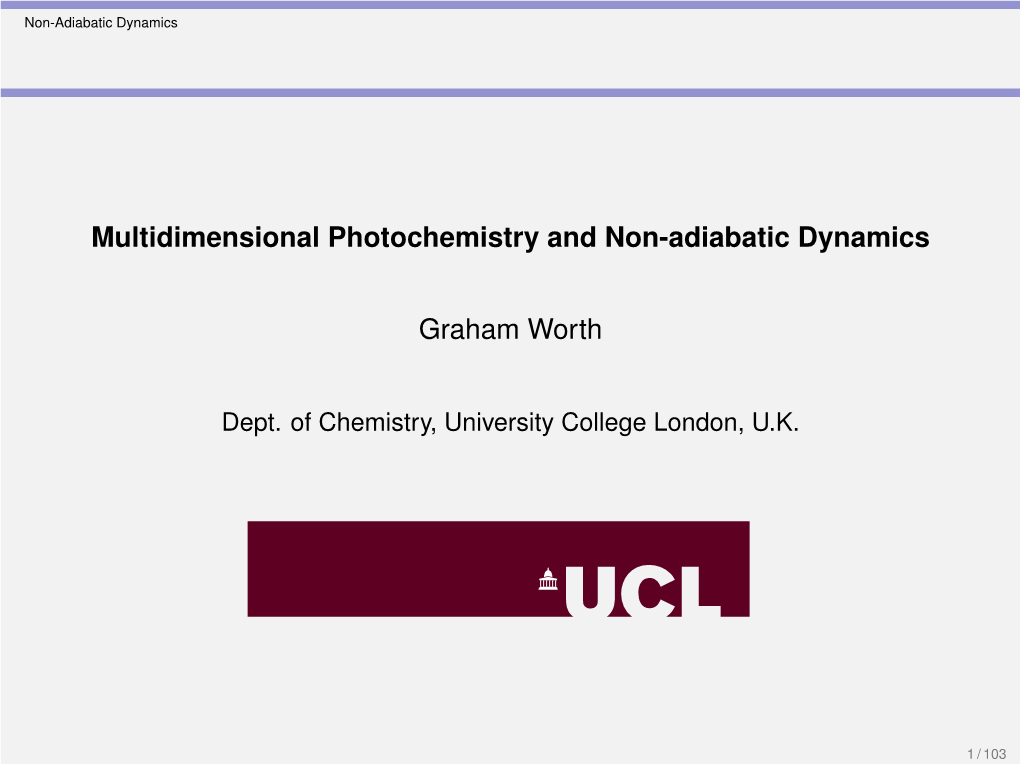 Non-Adiabatic Dynamics