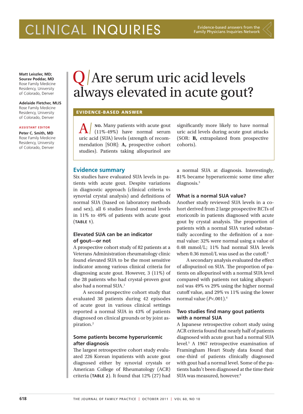 Are Serum Uric Acid Levels Always Elevated in Acute Gout?