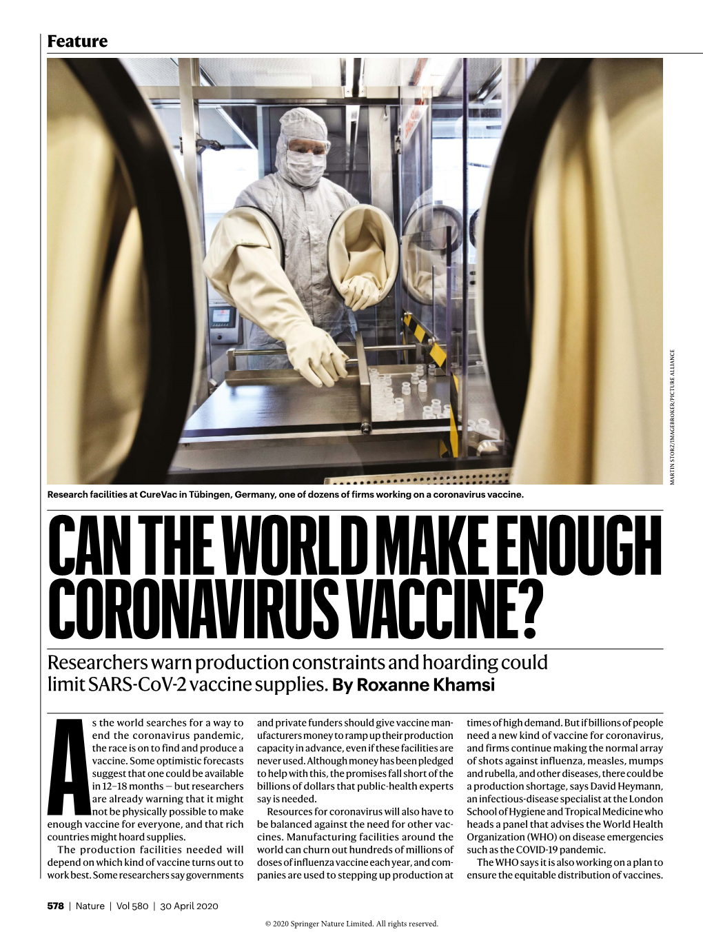 Researchers Warn Production Constraints and Hoarding Could Limit SARS-Cov-2 Vaccine Supplies