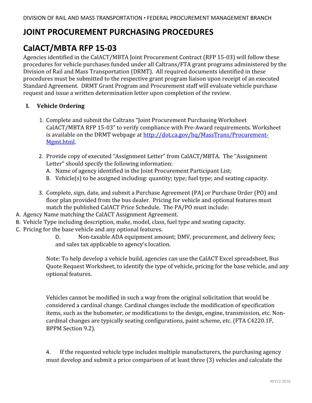 Caltrans DMT Federal Vehicle Procurement Process s1