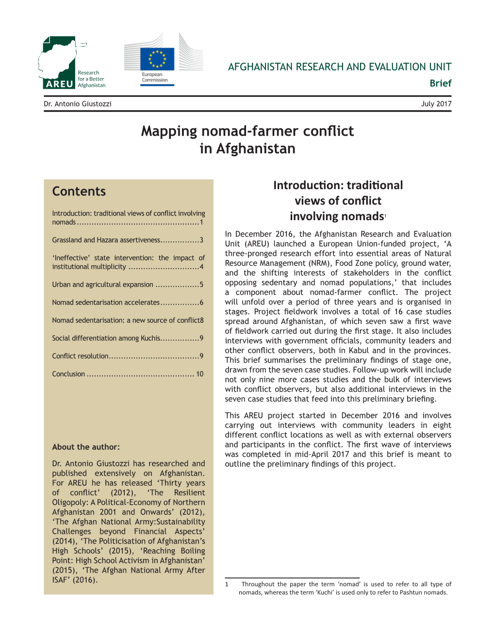 Mapping Nomad-Farmer Conflict in Afghanistan