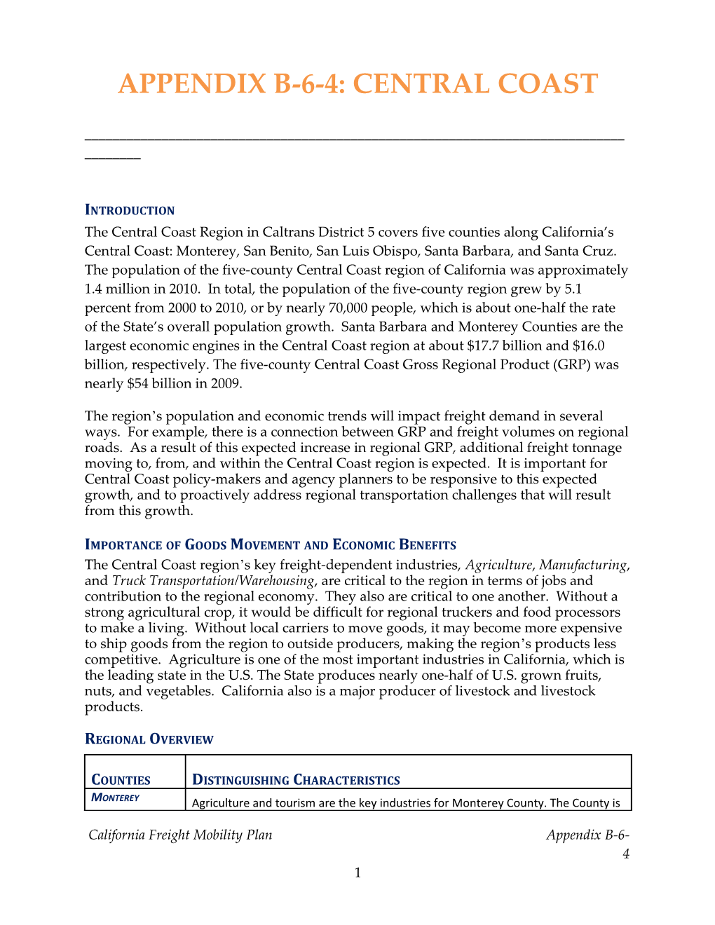 Appendix B-6-4: Central Coast