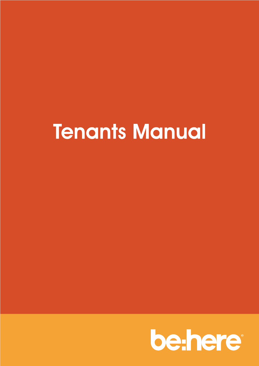 Tenants Manual Contents