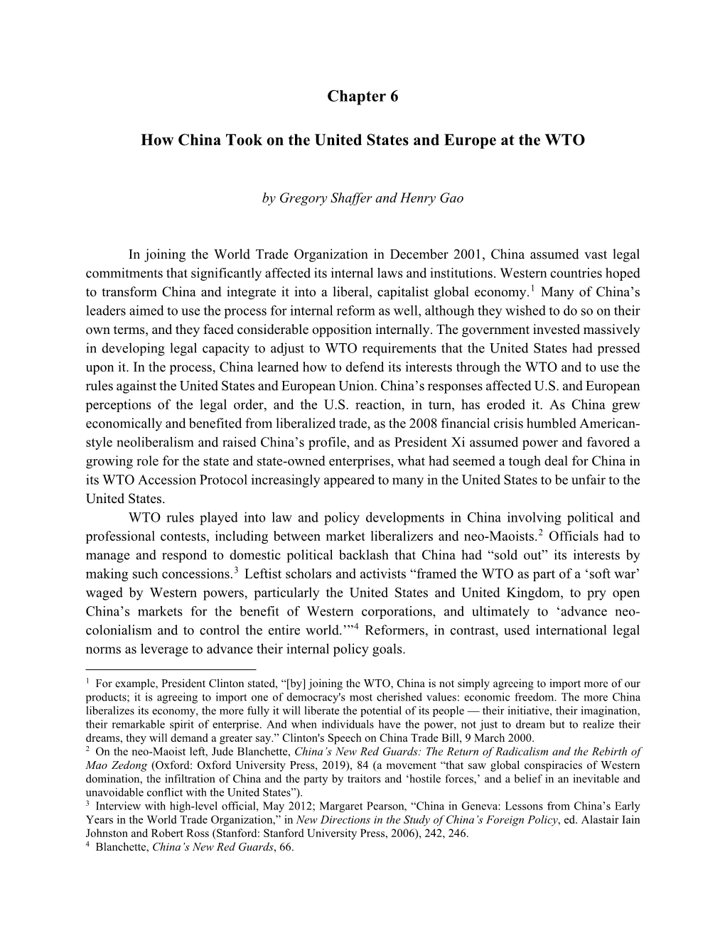 Chapter 6 How China Took on the United States and Europe at The