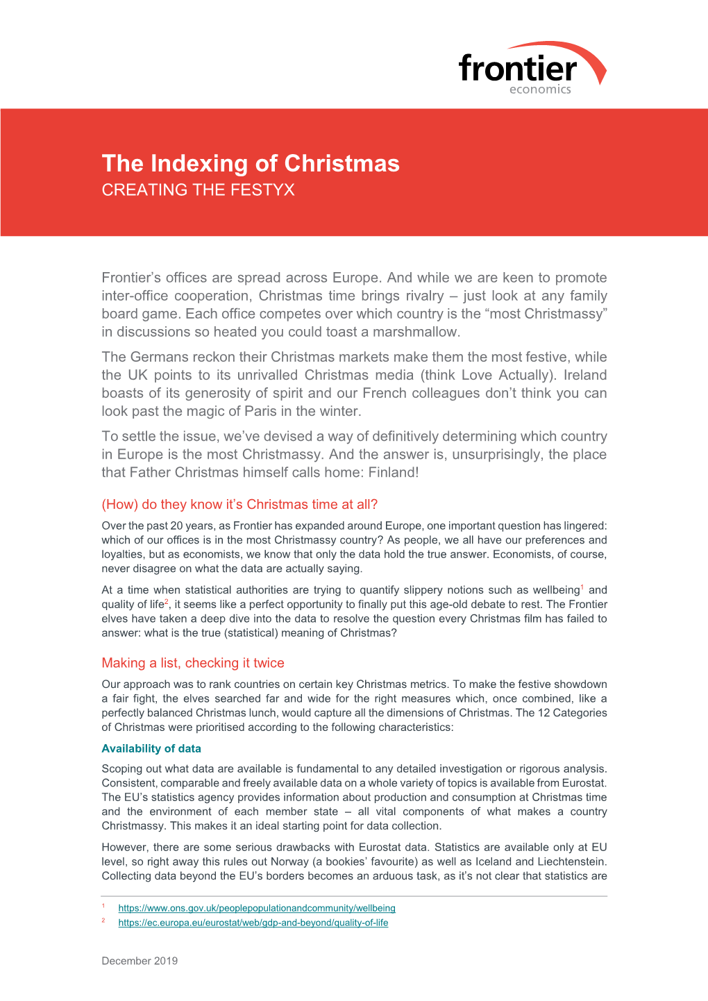 The Indexing of Christmas CREATING the FESTYX