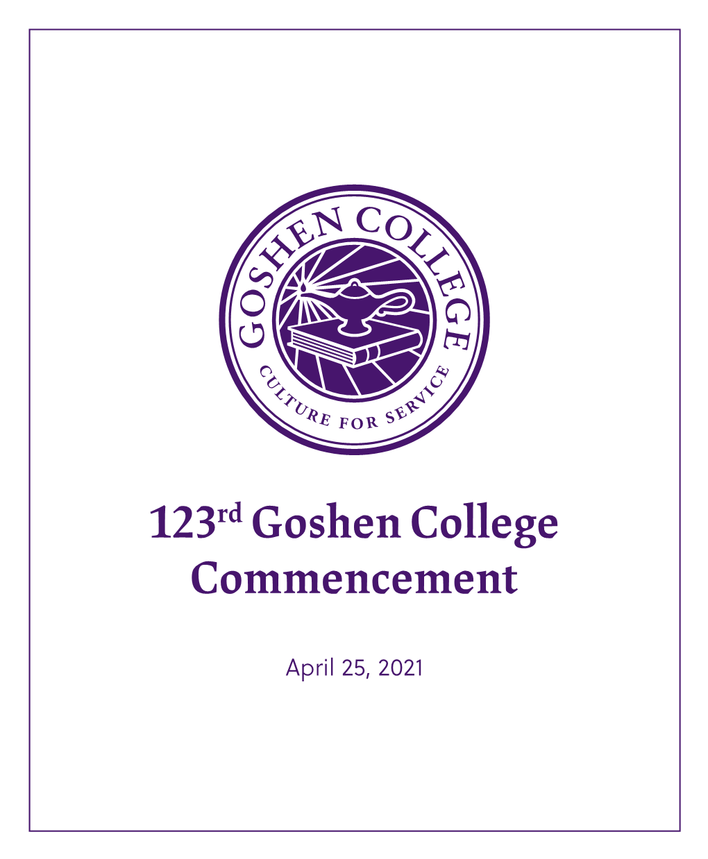 123Rd Goshen College Commencement