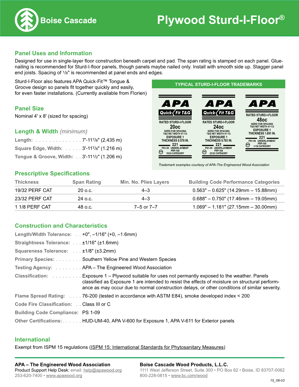 Plywood Sturd-I-Floor®