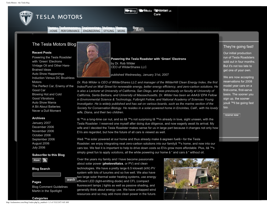Tesla Motors - the Tesla Blog