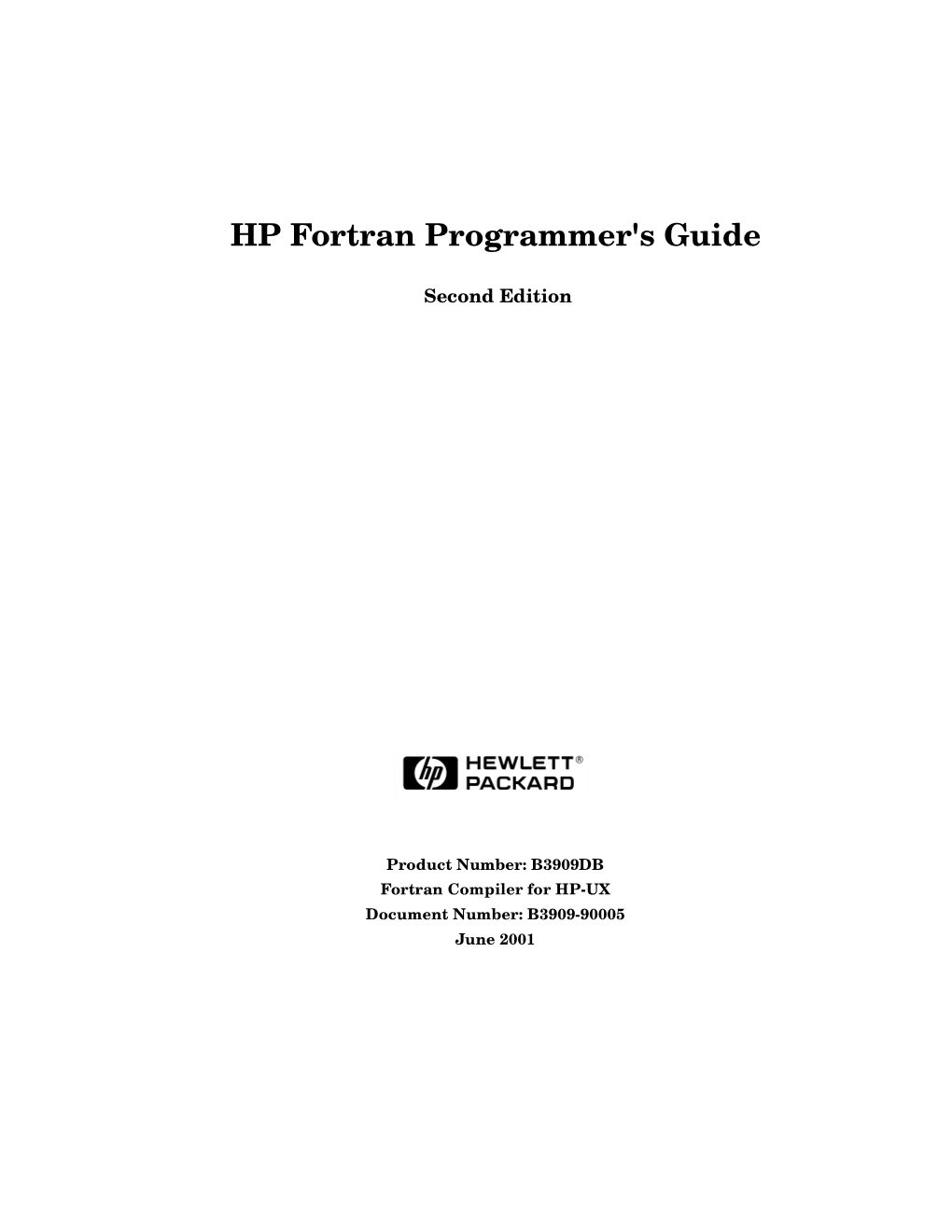 HP Fortran Programmer's Guide