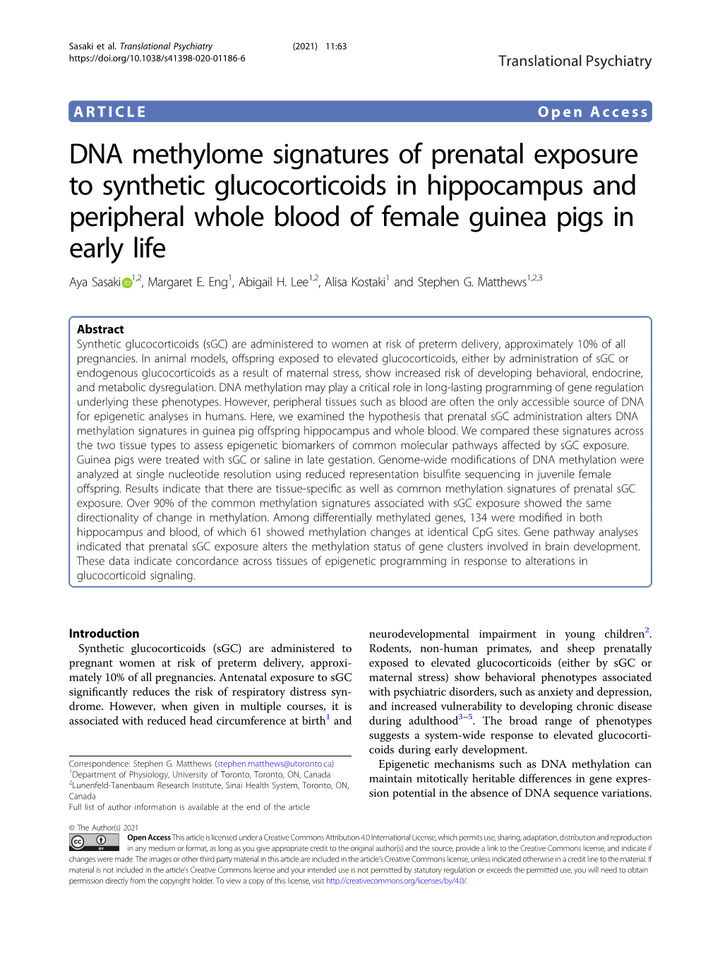 DNA Methylome Signatures of Prenatal Exposure to Synthetic