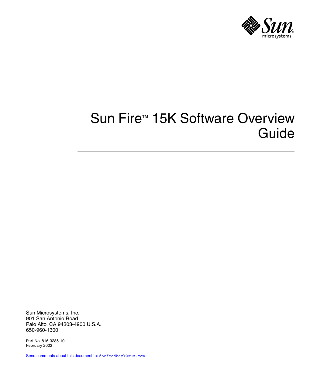 Sun Fire 15K Software Overview Guide