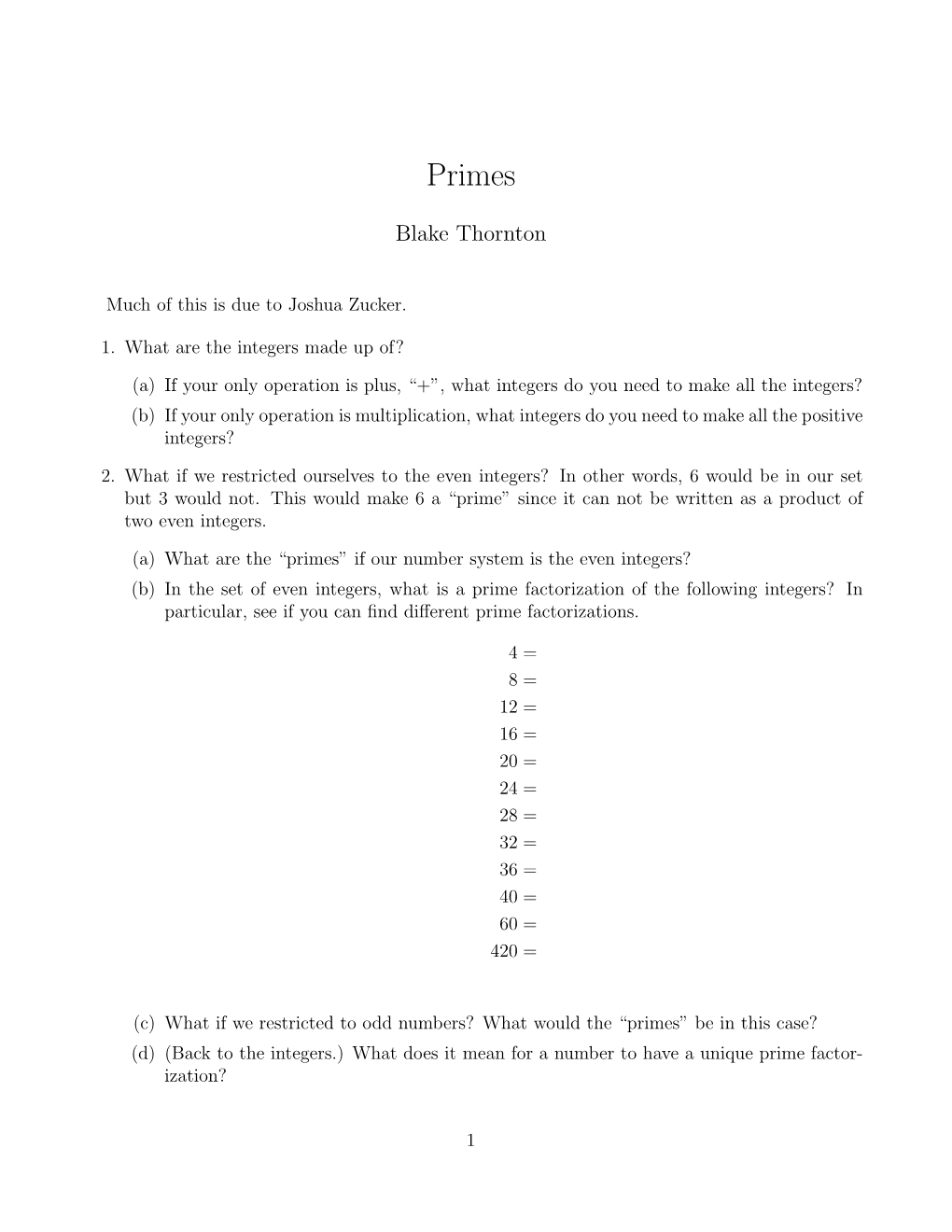 Prime Numbers Less Than 100