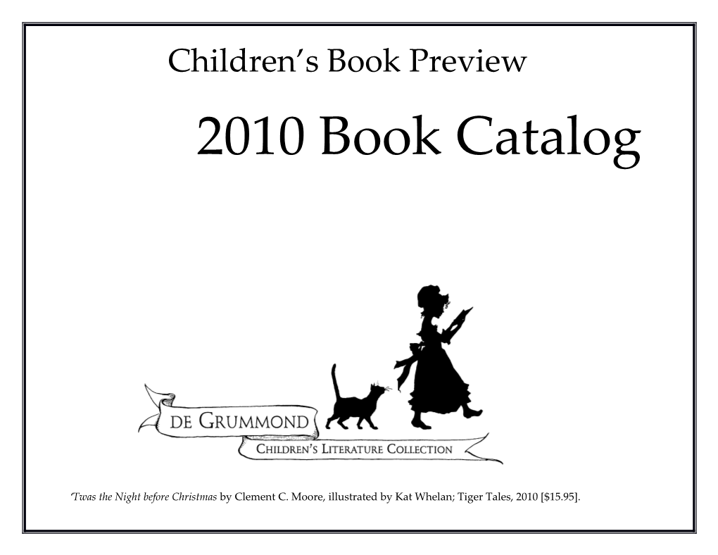 Children S Book Preview 2010 Catalog