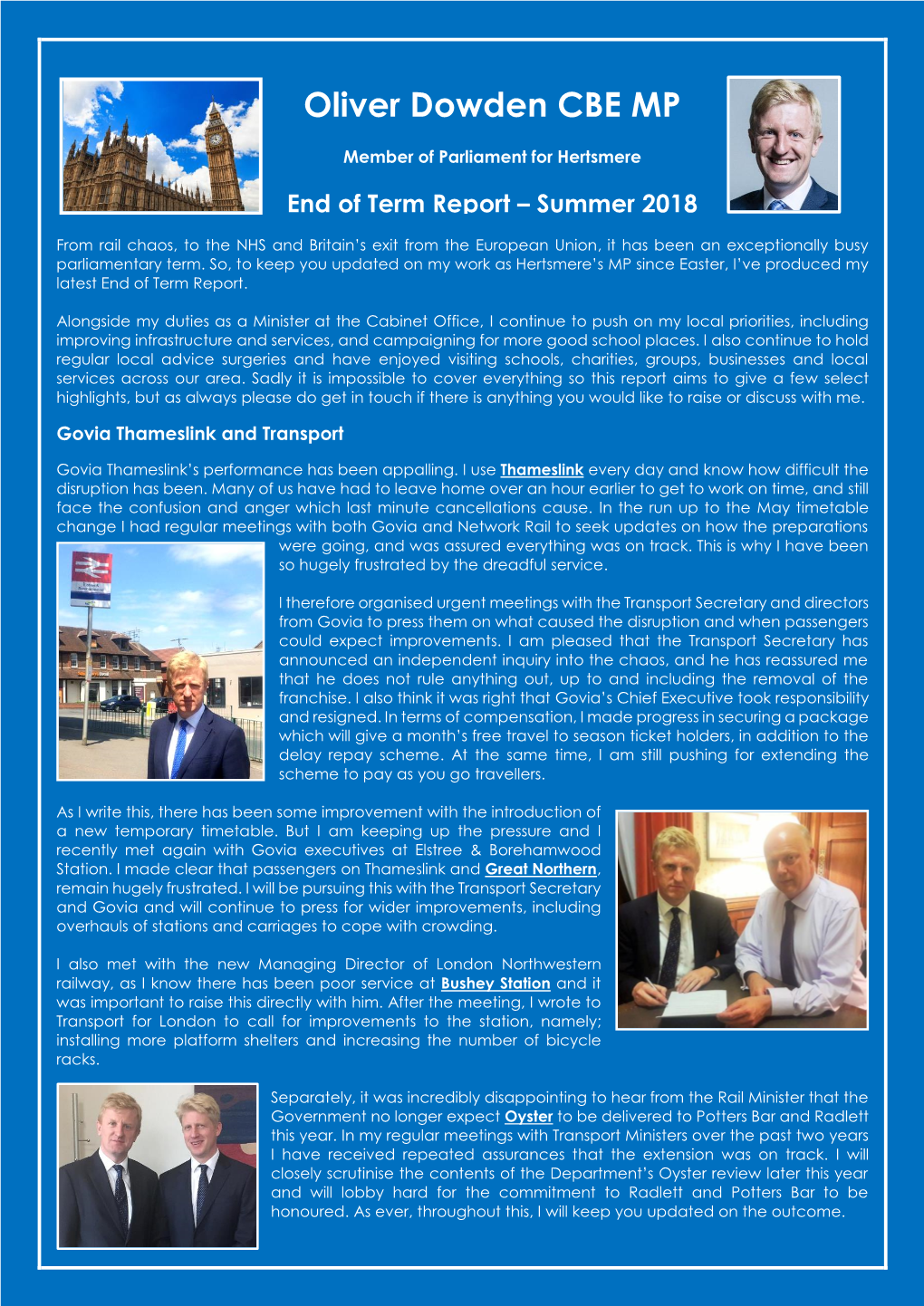 End of Term Report – Summer 2018