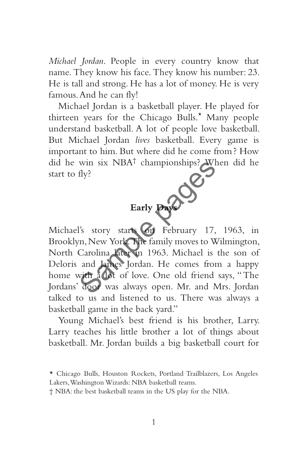 View Sample Pages from Michael Jordan