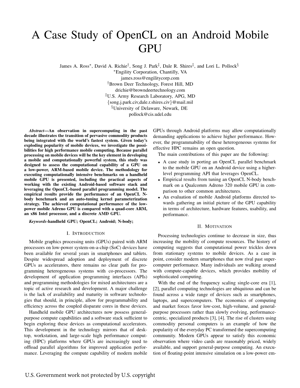 A Case Study of Opencl on an Android Mobile GPU