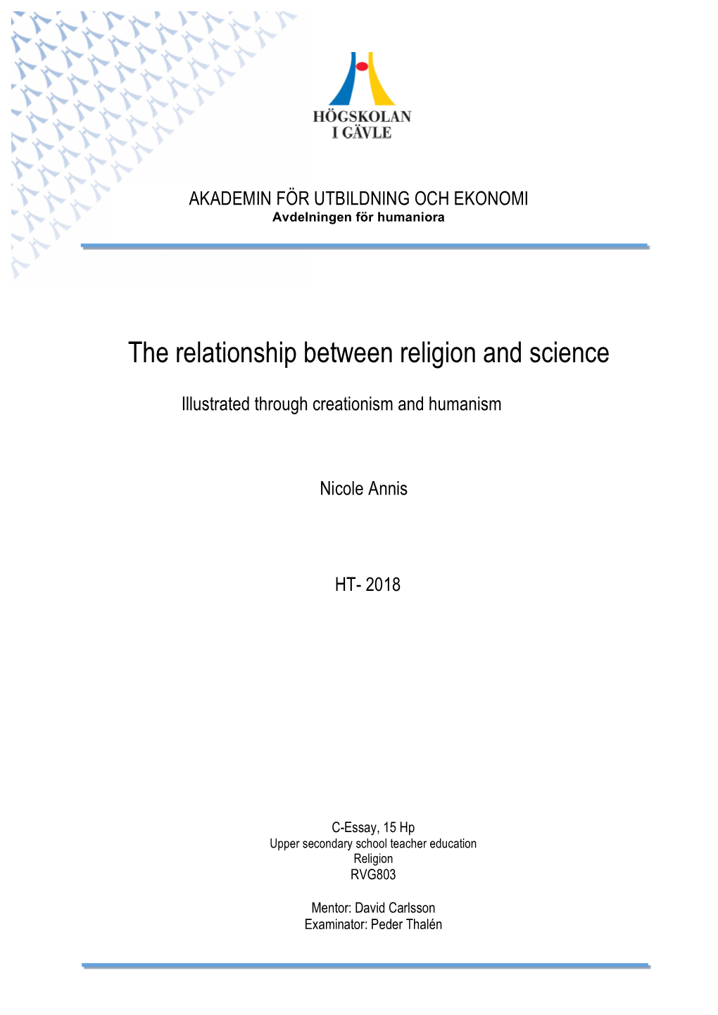 The Relationship Between Religion and Science