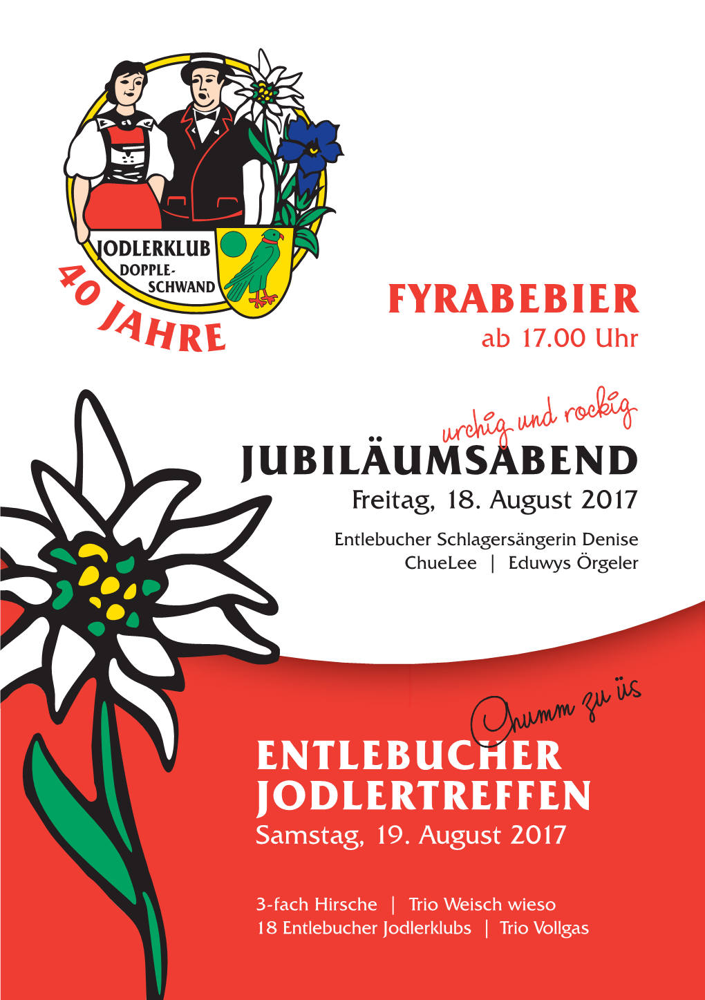 Chumm Zu Üs ENTLEBUCHER JODLERTREFFEN JODLERKLUB 4 1 8./19